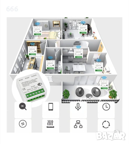 Комплект от 2 броя интелигентни WiFi превключватели, снимка 7 - Друга електроника - 54022540
