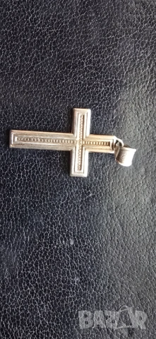 Сребърен ланец със сребърна висулка кръст, снимка 8 - Колиета, медальони, синджири - 52070691