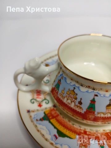 Чаша  за кафе "Златокуполна Москва" , Рyсия - ИФЗ., снимка 4 - Чаши - 53579007