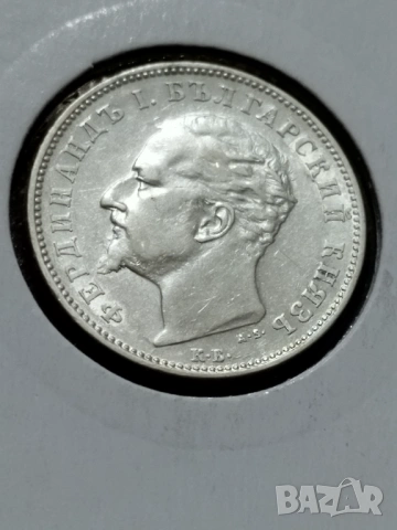  1 лев 1894г., снимка 2 - Нумизматика и бонистика - 53599566