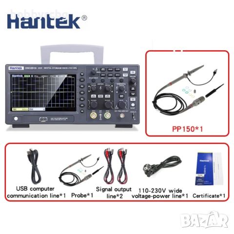 Двуканален осцилоскоп 100 MHz, вграден генератор UART/RS232, снимка 4 - Други инструменти - 46168553