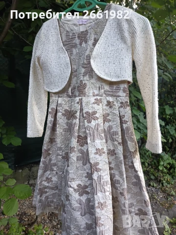 Официална рокля на цветя с болеро , снимка 4 - Детски рокли и поли - 50759923