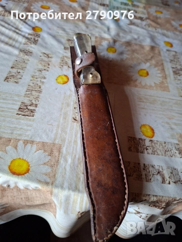 туристически нож калъфка чиста кожа, снимка 2 - Ножове - 53674586