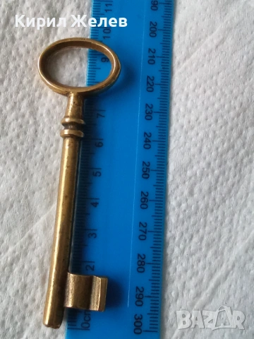 Стар бронзов ключ 30858, снимка 3 - Антикварни и старинни предмети - 53217453