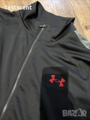 Мъжко фитнес горнище Men’s Under Armour Sports Zip Top – Size 2XL / XXL – Black & Grey, снимка 2 - Спортни дрехи, екипи - 53591242