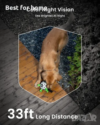 ieGeek 2K 3MP WiFi охранителни камери с прожектор и сирена- 2 броя, снимка 6 - Други - 50322512