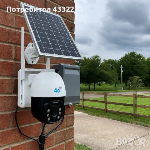 Соларна 10MP 4G безжична PTZ камера с детектор за движение и двупосочно аудио – Модел