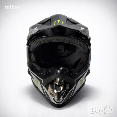 Кросова каска MONSTER, Full Face, DOT Сертификат, Размер: S; M;, снимка 6 - Аксесоари за велосипеди - 47045285