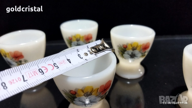 френски аркопал чашки за яйца , снимка 5 - Антикварни и старинни предмети - 51477053