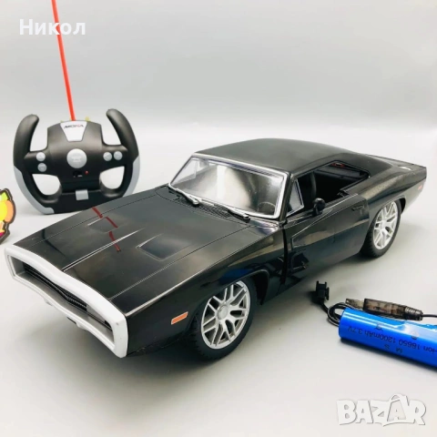 Радиоуправляем автомобил Dodge Charger от 1969 г., мащаб 1:24, снимка 3 - Коли, камиони, мотори, писти - 53050521