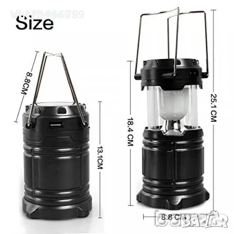 НОВ КЪМПИНГ ФЕНЕР. СОЛАРНА LED ЛАМПА., снимка 3 - Къмпинг осветление - 50693149