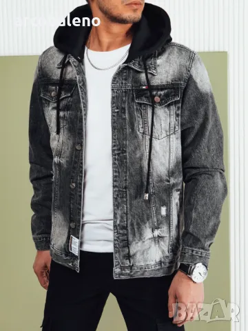 Мъжко дънково яке с качулка, 3цвята , снимка 8 - Якета - 50272504