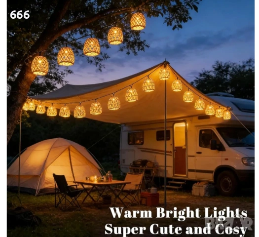 Комплект от 10 соларни LED лампи