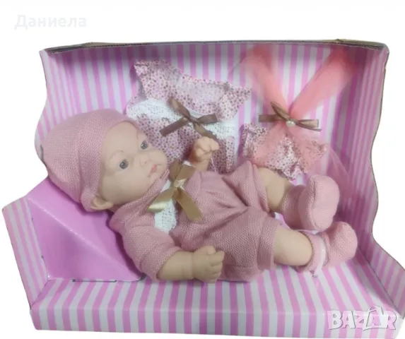 Детска кукла бебе в розово, снимка 4 - Кукли - 49428078