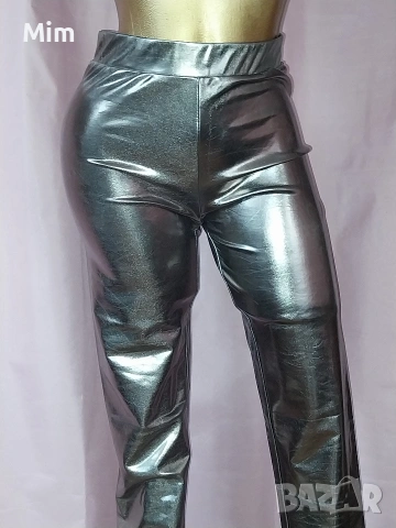 TEZENIS M Оловно сив еластичен клин лак / кожа /