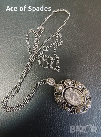 Красиво Сребърно Дамско Колие Часовник , снимка 5 - Колиета, медальони, синджири - 50093179