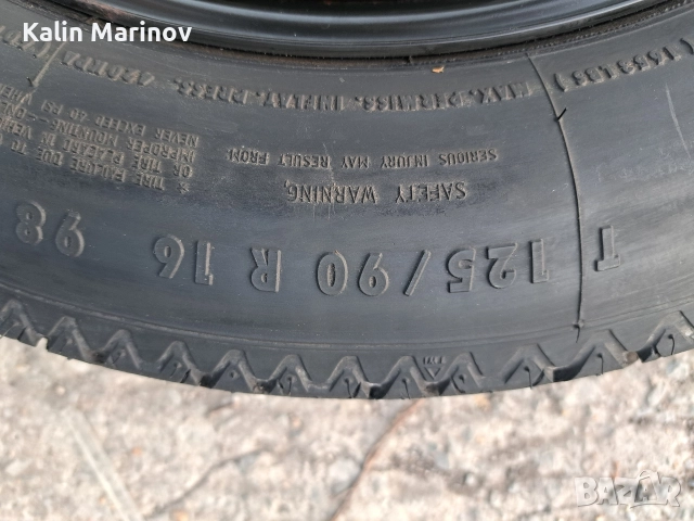резервна гума патерица за мерцедес 5х112 16 цола, снимка 4 - Гуми и джанти - 52970534