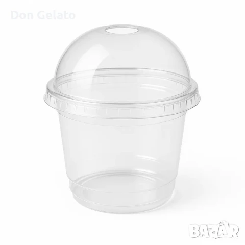 Пластмасова чаша с капак бомбе и дупка – 250 мл