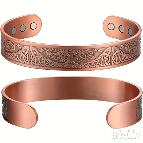 Медна магнитна гривна, снимка 5 - Гривни - 49745274