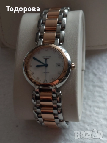 Лонжин,Дамски часовник,диаманти, розово злато 18к-стомана-Longines Primaluna L81135876, 