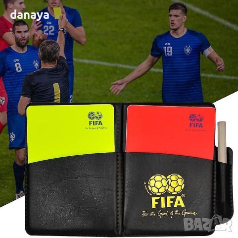 4767 Картони за футболни съдии тефтер червен жълт картон съдия футбол, снимка 2 - Спортна екипировка - 45503824