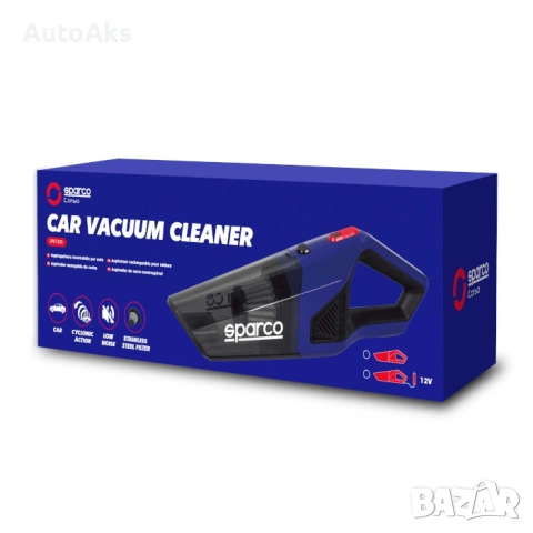Мощна ръчна прахосмукачка за кола Sparco (12V) – С миещ се HEPA филтър и LED светлина, снимка 7 - Аксесоари и консумативи - 53876472