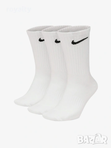 Оригинални Нови Чорапи Nike Cushioned Training Crew Socks (3 Чифта бели)