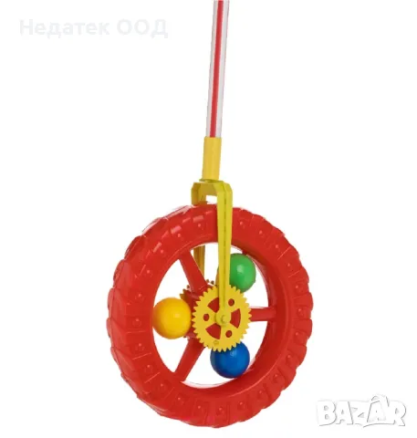 Пластмасово плъзгащо се колело с дръжка, Ø24x74см