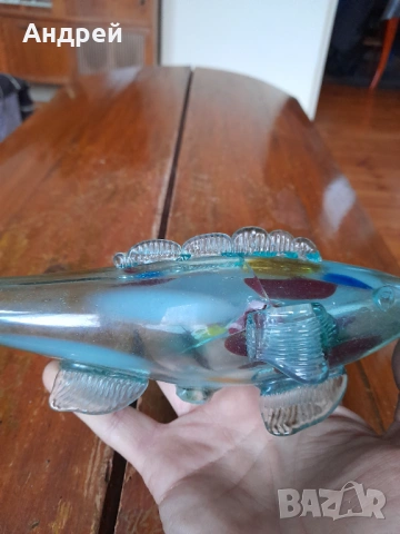 Стъклена фигура,фигурка,риба #8, снимка 5 - Други ценни предмети - 53911136
