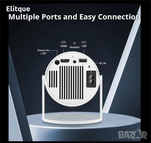 Преносим мини проектор,Android 11,HDMI връзка,USB,AV, Audio jack3.5mm,ротация на 180 градуса, снимка 3 - Плейъри, домашно кино, прожектори - 52843118