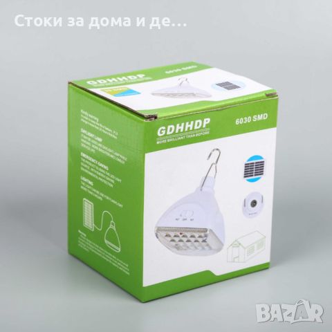 ✨ LED КЪМПИНГ ЛАМПА ЗА ОКАЧВАНЕ СЪС СОЛАРЕН ПАНЕЛ, снимка 6 - Къмпинг осветление - 45366168