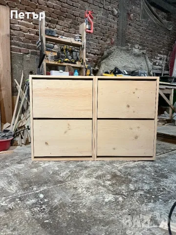 Шкаф за обувки от масив