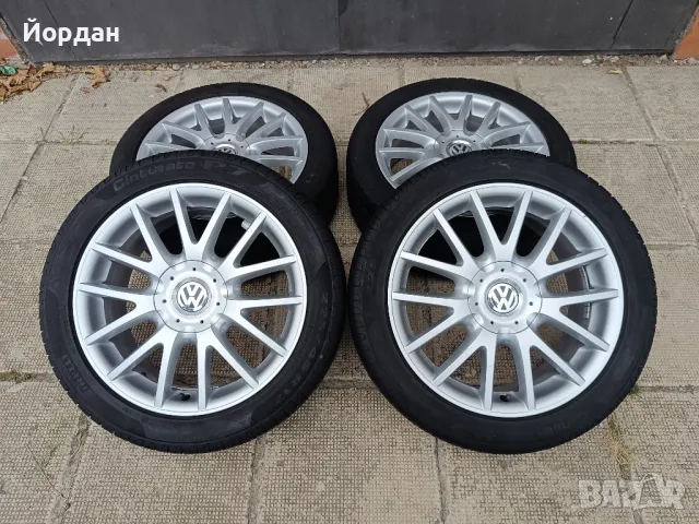 ОРИГИНАЛНИ джанти с гуми 17 '' 5х112 57,1 / VW GOLF 5 6 7 Touran, снимка 2 - Гуми и джанти - 49255230