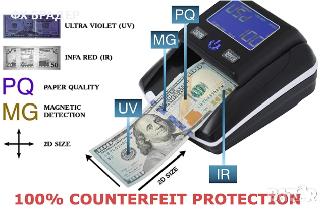 Автоматична машина за проверка и броене на пари 130B с акумулаторна батерия, снимка 9 - Сейфове и каси - 53367090
