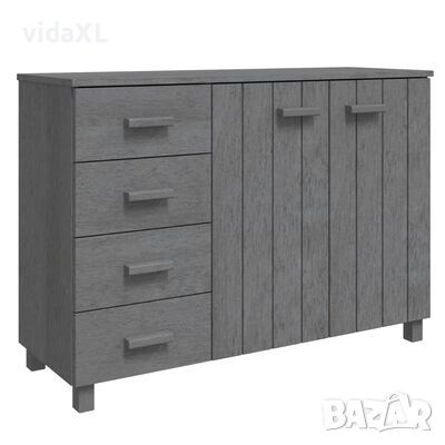 vidaXL Сайдборд HAMAR, тъмносив, 113x40x80 см, борово дърво масив(SKU:340446, снимка 1 - Други - 46159557