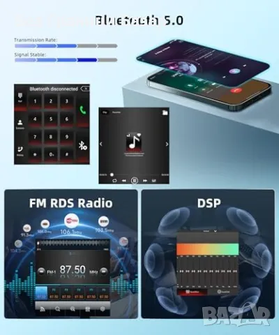 Нова 9.7" Android 13 CarPlay GPS мултимедия за Toyota Prado 120 кола, снимка 5 - Друга електроника - 49405836