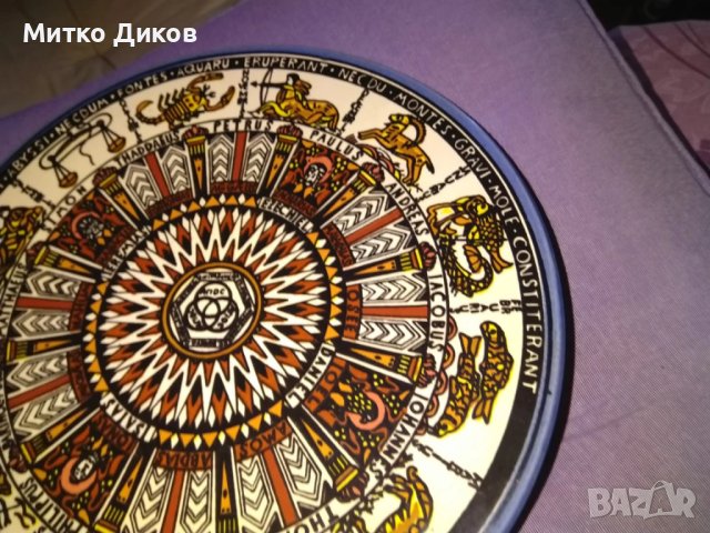 Jerusalem Hanukkah & Zodiac Porcelain чиния зодиак Йерусалим фи 27см нова, снимка 6 - Декорация за дома - 51423597