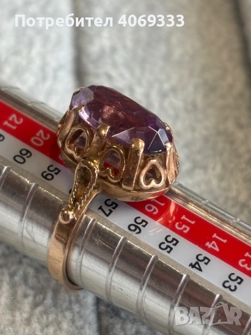 5.6 гр Истинско бижу Руска класика 14к, снимка 6 - Пръстени - 54175556