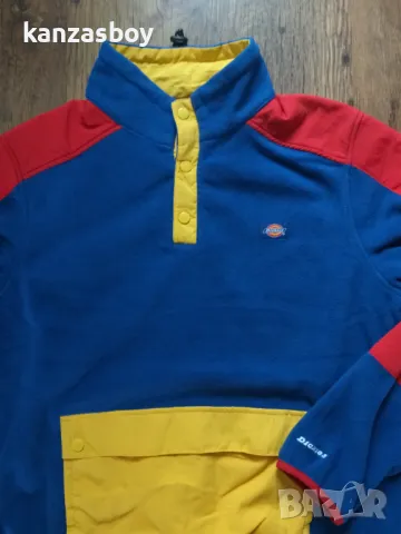 Dickies Denniston Pullover Fleece - Royal Blue - страхотен мъжки полар КАТО НОВ С, снимка 5 - Спортни дрехи, екипи - 47206695