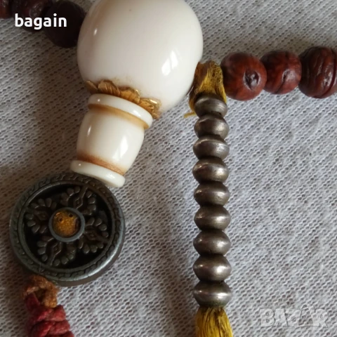 Уникален тибетски амулет- броеница., снимка 6 - Антикварни и старинни предмети - 51039625