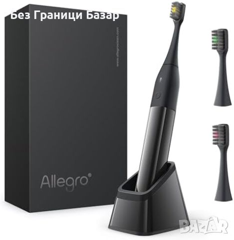Нова Allegro M1 луксозна звукова четка за зъби с въгленови влакна и гумена глава, снимка 1 - Други - 46501792