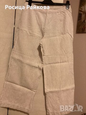 Дамски ленен панталон 42, снимка 4 - Панталони - 45356180