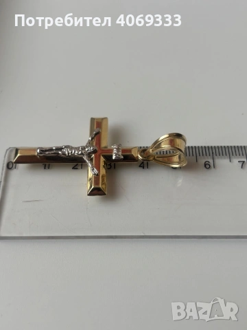 Златен кръст 14к 2.6гр , снимка 5 - Колиета, медальони, синджири - 54276539