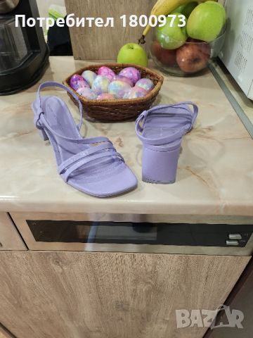  Дамски сандали в бледо лилав цвят, снимка 6 - Сандали - 45560932