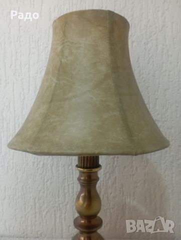 Старинна месингова лампа, снимка 3 - Настолни лампи - 46137744