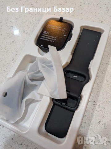 Нов черен LODIMEKE IDW26 смарт часовник с USB зарядно VeryFit, снимка 2 - Смарт гривни - 53888854