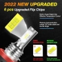 Нови H11 LED крушки фарове 80W 6000K супер бяла светлина IP68 2 броя, снимка 2