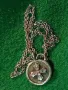 Стар ДВУСТРАНЕН РЕЛИГИОЗЕН СРЕБЪРЕН МЕДАЛЬОН КОЛИЕ СРЕБРО 925 РЪЧНА РЯДКА АРТ РАБОТА с ЦИРКОНИ 49923, снимка 18