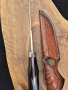 Ръчно изработен ловен нож с кожена кания LN424, снимка 6