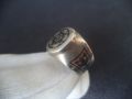 Руски СССР сребърен мъжки пръстен с ниело, снимка 1 - Пръстени - 45480295